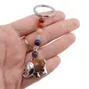 Breloc 7 chakre cu Elefant Ochi de tigru, imagine 3