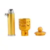 Bricheta portabila pentru aromaterapie model smiley face, auriu, imagine 2