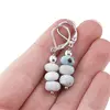 Cercei cu agatatoare Larimar discuri fatetate, 7-8mm, imagine 3
