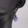 Cercei cu agatatoare Sodalit A+ mat, sfere 10mm si 4mm, imagine 2