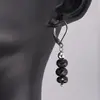 Cercei cu agatatoare Turmalina neagra discuri fatetate, 6mm, imagine 2