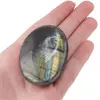 Cristal natural Labradorit oval rulat, 45-55mm, imagine 4