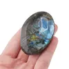 Cristal natural Labradorit oval rulat, 45-55mm, imagine 5