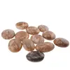 Cristal natural Piatra Lunii piersica oval rulata, 45-55mm, imagine 3