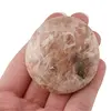 Cristal natural Piatra Lunii piersica oval rulata, 45-55mm, imagine 4
