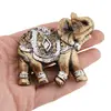 Magnet elefant din rasina - auriu, 7x6cm, imagine 3