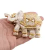 Magnet elefant din rasina - crem, 9x6cm, imagine 3