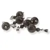 Pandantiv Obsidian fulg de nea maroniu, sfere 10mm si 4mm, imagine 2
