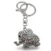 Breloc Elefant si zirconii, multicolor - 10cm