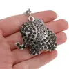 Breloc Elefant si zirconii, negru - 10cm, imagine 2