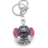 Breloc Elefant vesel si zirconii, albastru - 10cm