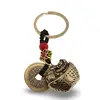 Breloc Feng Shui Amuleta cu nod mistic si dragon pe pepita, 8,5cm