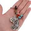 Breloc Feng Shui Amuleta cu nod mistic si Pi Xiu, 10,5cm, imagine 2