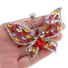 Breloc Fluture si zirconii, multicolor - 10cm, imagine 2