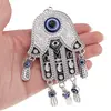Breloc Hamsa si Ochi protector, negru - 17cm, imagine 2