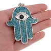 Breloc mana Fatimei si Ochi protector, albastru - 12cm, imagine 2