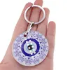 Breloc rotund cu Ochi protector si Copacul vietii, 9cm, imagine 2
