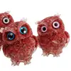Bufnita din rasina cu spartura Coral rosu, 6cm, imagine 4