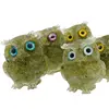 Bufnita din rasina cu spartura Peridot, 6cm, imagine 3