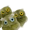 Bufnita din rasina cu spartura Peridot, 6cm, imagine 4