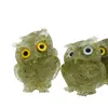 Bufnita din rasina cu spartura Peridot, 6cm, imagine 5