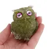 Bufnita din rasina cu spartura Peridot, 6cm, imagine 6