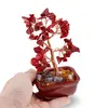 Copac in ghiveci cu cristale si pietre de Coral rosu - 14cm, imagine 3