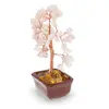 Copac in ghiveci cu cristale si pietre de Cuart roz - 14cm, imagine 2