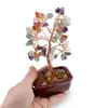 Copac in ghiveci cu cristale si pietre Mix - 14cm, imagine 3