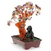 Copac in ghiveci cu roca si cristale naturale mix, 26cm, imagine 3