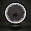 Lampa rotunda decorativa cu cristale naturale Ametist, USB, imagine 4