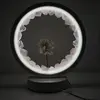 Lampa rotunda decorativa cu cristale naturale Cuart roz, USB, imagine 4