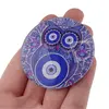 Magnet rotund cu Bufnita - 5cm, imagine 3