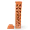 Suport ardere betisoare parfumate si conuri fumigatie perforat, turn portocaliu - 31cm, imagine 2