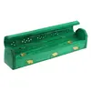 Suport ardere betisoare parfumate si conuri fumigatie verde, cu depozitare Elefant auriu - 30,5cm, imagine 2