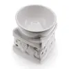 Vas aromaterapie din ceramica alb model Elefant - 9,5cm, imagine 3