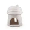 Vas aromaterapie din ceramica cu model moara, alb - 9cm, imagine 2