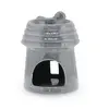 Vas aromaterapie din ceramica cu model moara, gri - 9cm, imagine 2