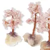 Copac decorativ Cuart roz pe baza de Calcit, 13-16cm, imagine 2