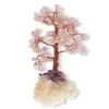 Copac decorativ Cuart roz pe baza de Calcit, 13-16cm, imagine 3