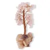 Copac decorativ Cuart roz pe baza de Calcit, 13-16cm, imagine 4