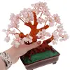Copac in ghiveci cu pietre naturale de Cuart roz - 23cm, imagine 3