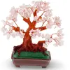 Copac in ghiveci cu pietre naturale de Cuart roz - 23cm