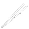 Lant argint 925 rodiat, model Figaro plat - 45cm