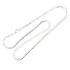 Lant argint 925 rodiat, model Snake lat - 45cm