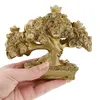 Statueta Feng Shui Copac al prosperitatii cu monede chinezesti si pepite - 11cm, imagine 3