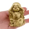 Statueta Feng Shui din rasina cu Buddha nu vede, nu aude, nu vorbeste - 6cm, imagine 5