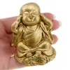 Statueta Feng Shui din rasina cu Buddha nu vede, nu aude, nu vorbeste - 6cm, imagine 6