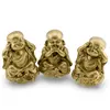 Statueta Feng Shui din rasina cu Buddha nu vede, nu aude, nu vorbeste - 6cm