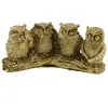 Statueta Feng Shui din rasina cu cele 4 bufnite intelepte, 12,5cm, imagine 3